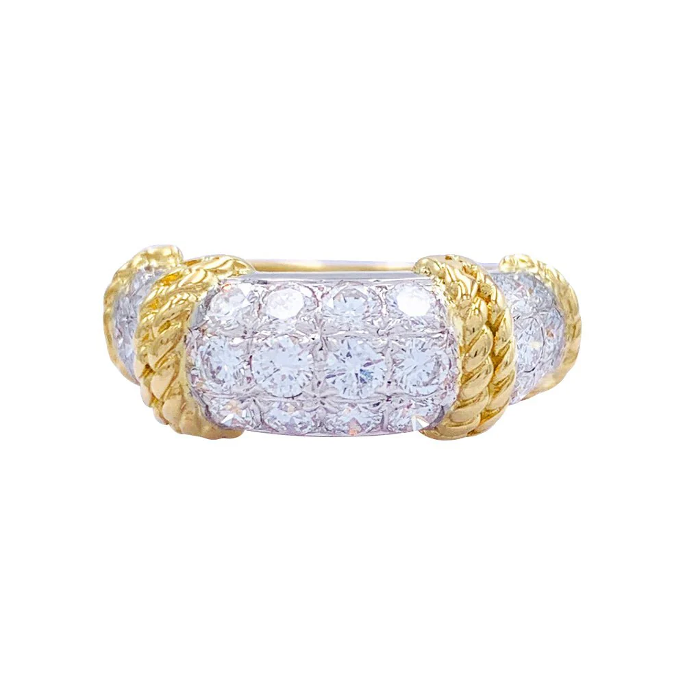 Bague Fred, "Isaure", or jaune, platine, diamants - Image 7