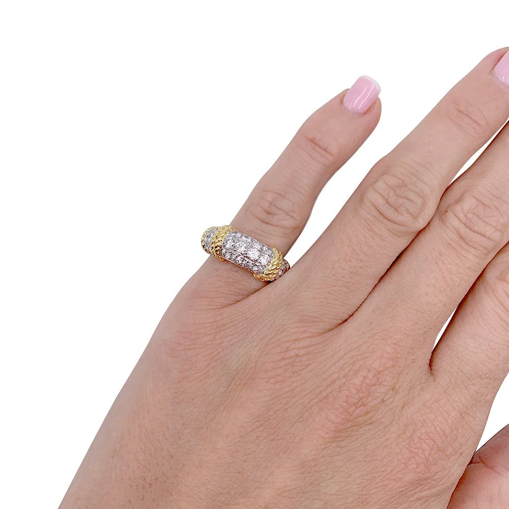 Bague Fred, "Isaure", or jaune, platine, diamants - Image 8