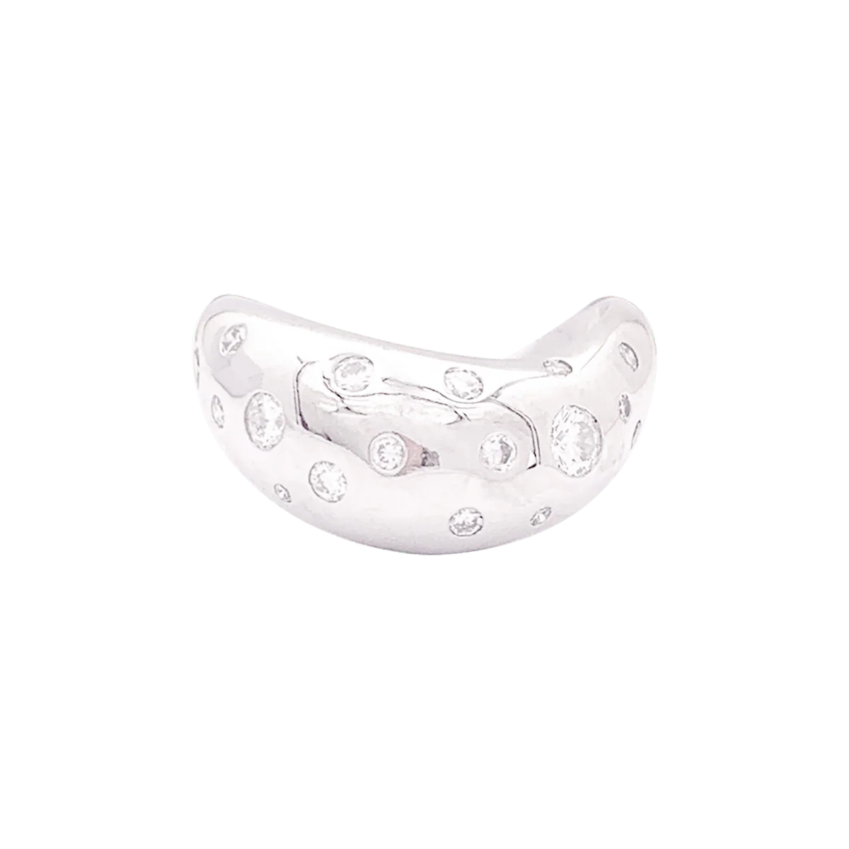 Bague Fred Mouvementée en or blanc diamants