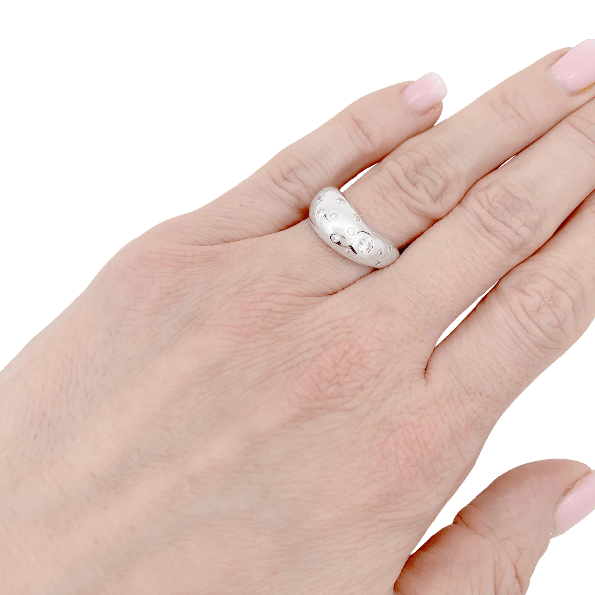 Bague Fred Mouvementée en or blanc diamants - Image 2