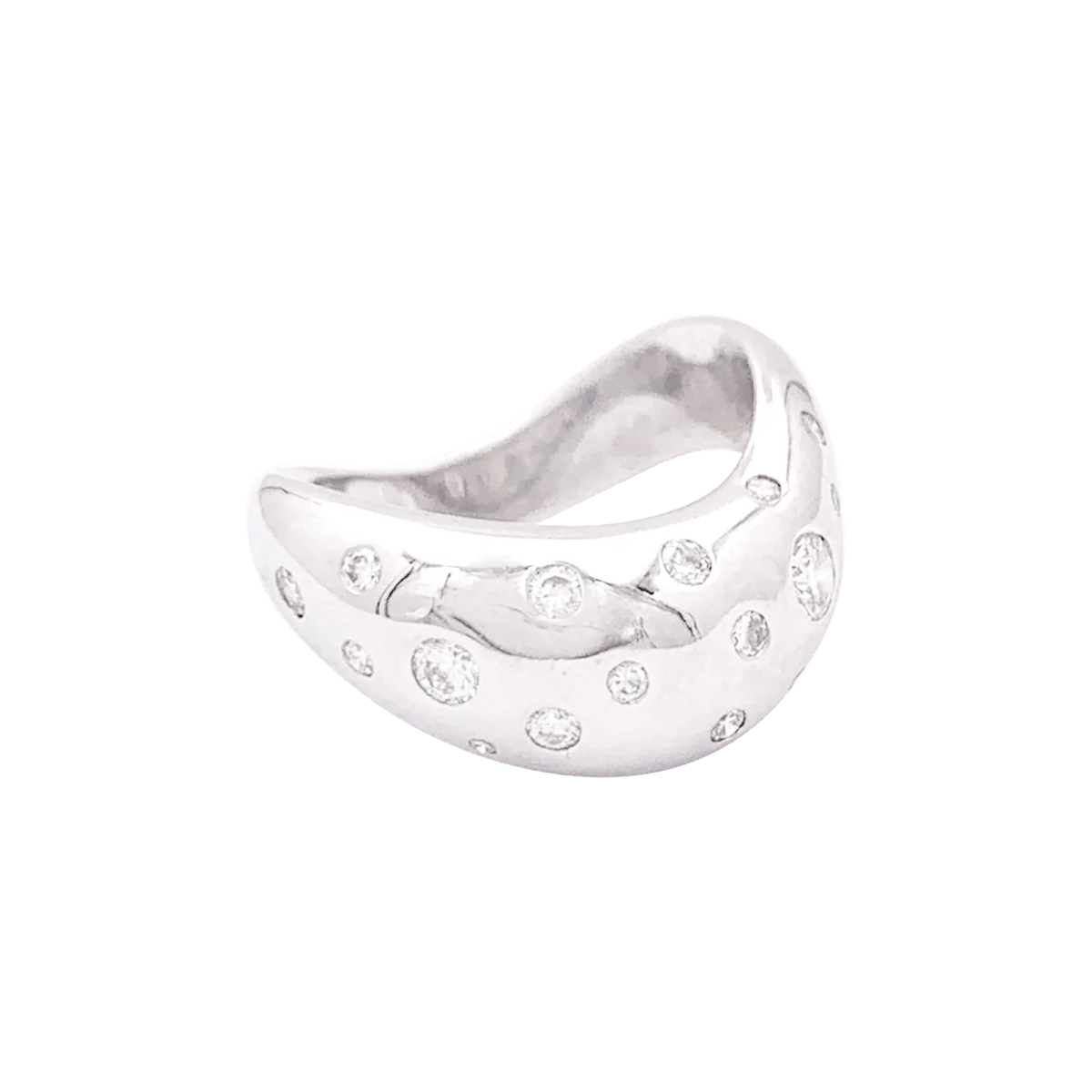 Bague Fred Mouvementée en or blanc diamants - Image 3