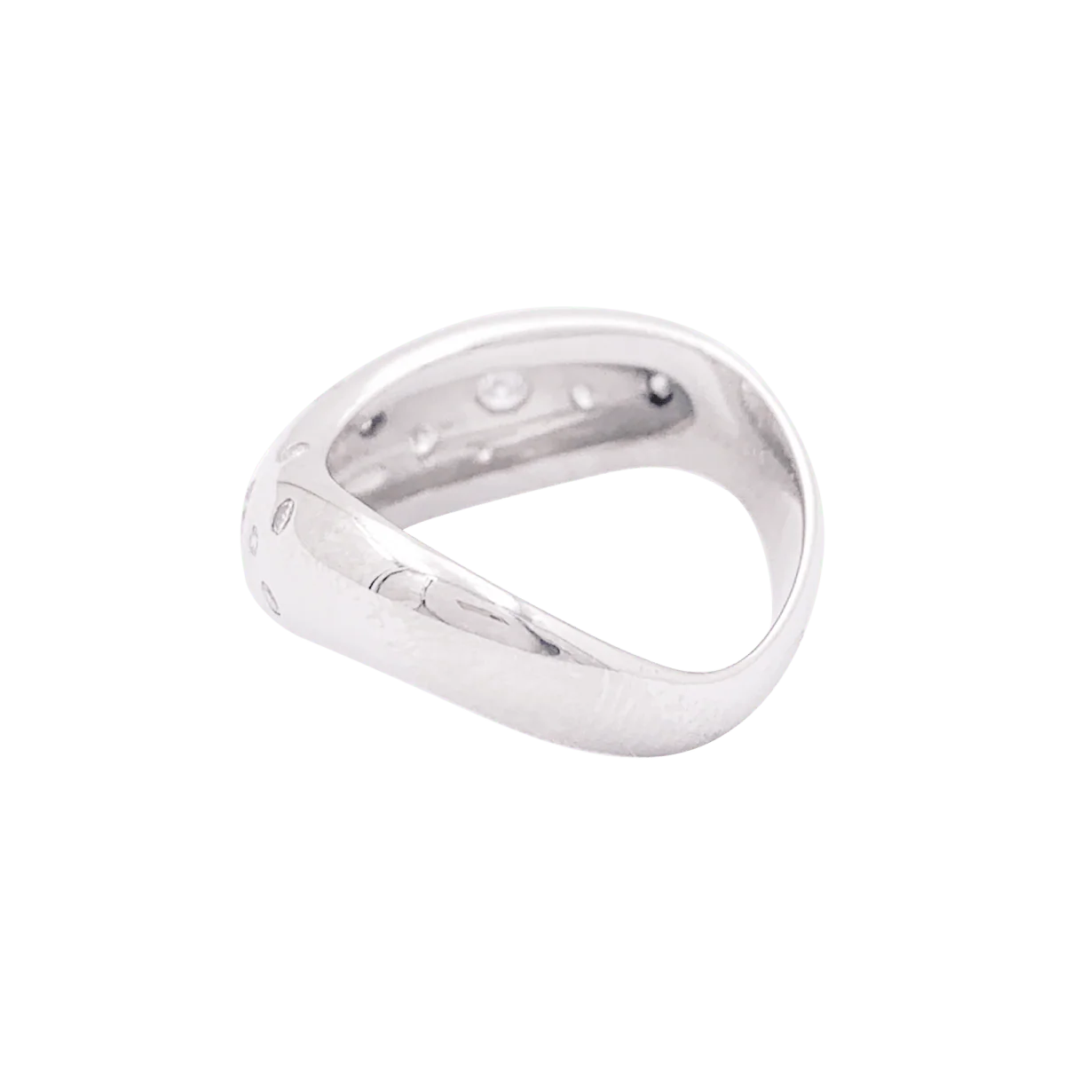 Bague Fred Mouvementée en or blanc diamants - Image 4