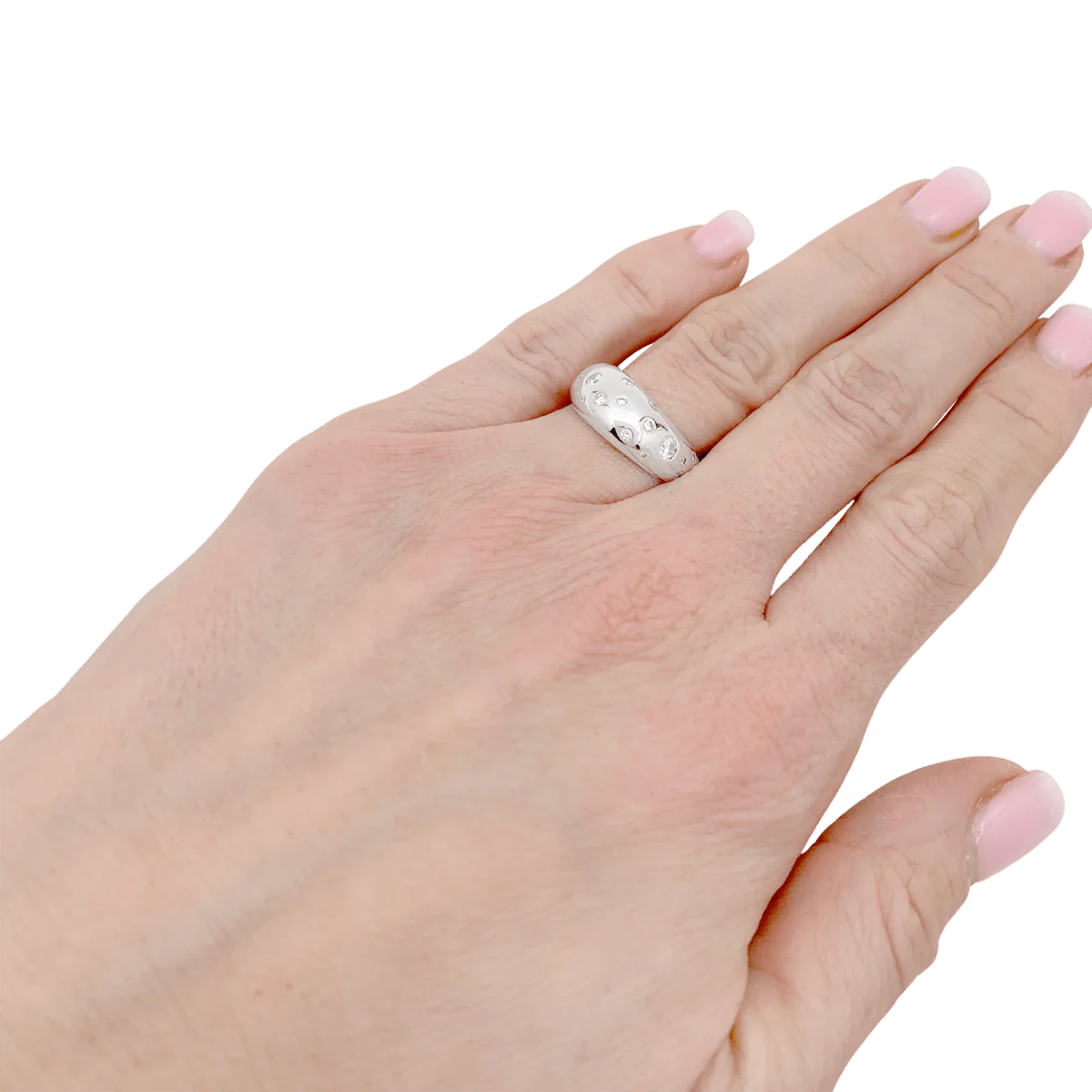 Bague Fred Mouvementée en or blanc diamants - Image 6