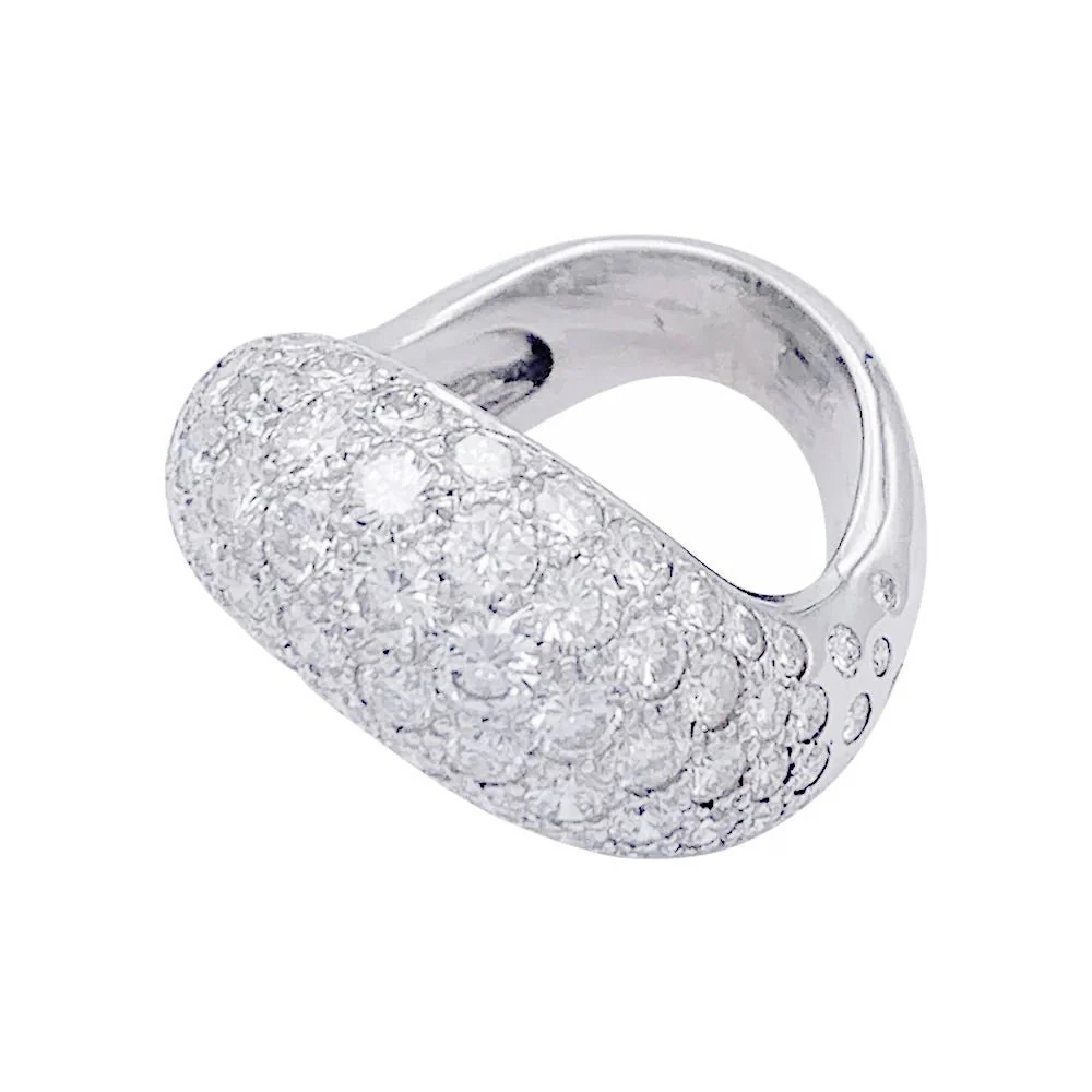 Bague Pavée FRED,"Mouvementée", or blanc, diamants - Image 3
