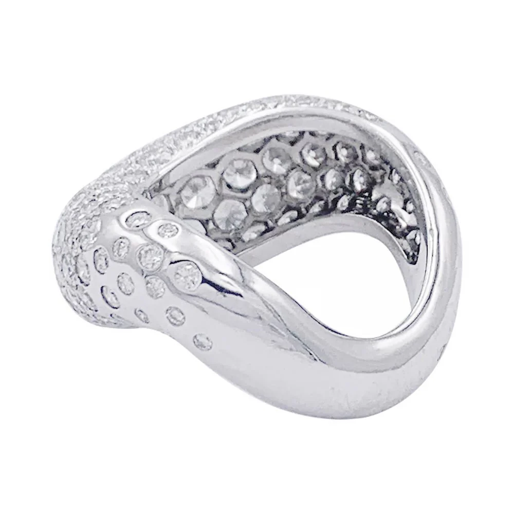 Bague Pavée FRED,"Mouvementée", or blanc, diamants - Image 4