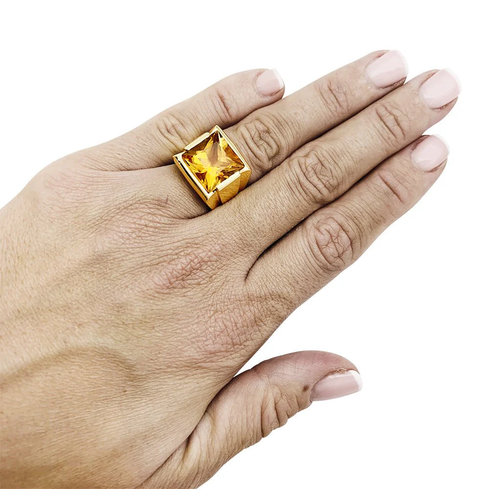 Bague FRED or jaune et citrine - Image 10