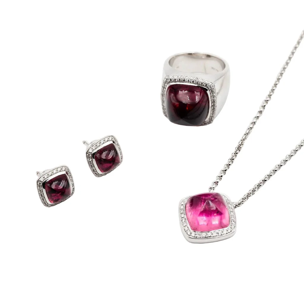 Bague FRED "Pain de sucre" en or blanc, tourmaline rose et diamants - Image 7