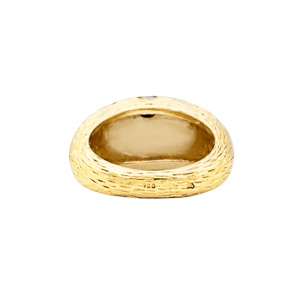 Bague Dôme FRED "Léopard" en or jaune et émail noir - Image 4