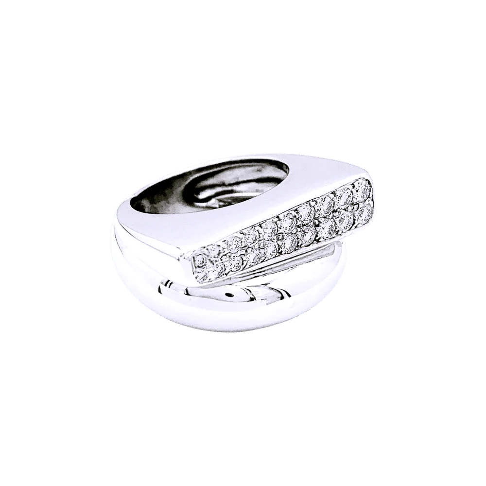 Bague Pavée FRED "Success" en or blanc et diamants - Image 5