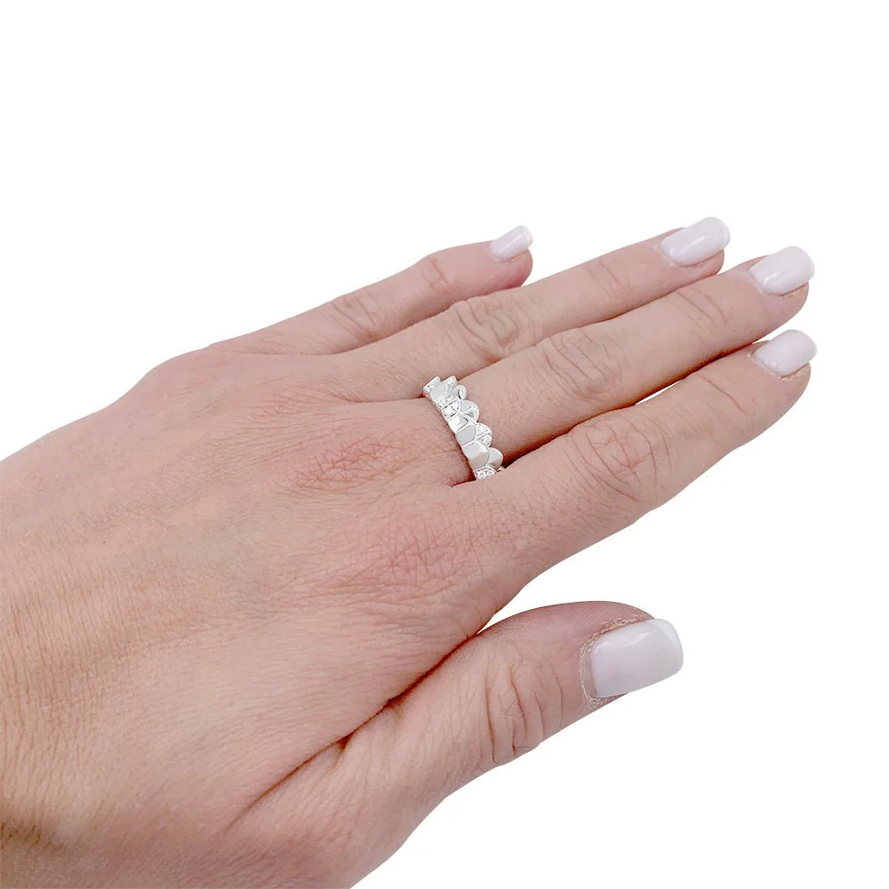 Bague Fred, "Une Ile d'or", or blanc, diamants - Image 4