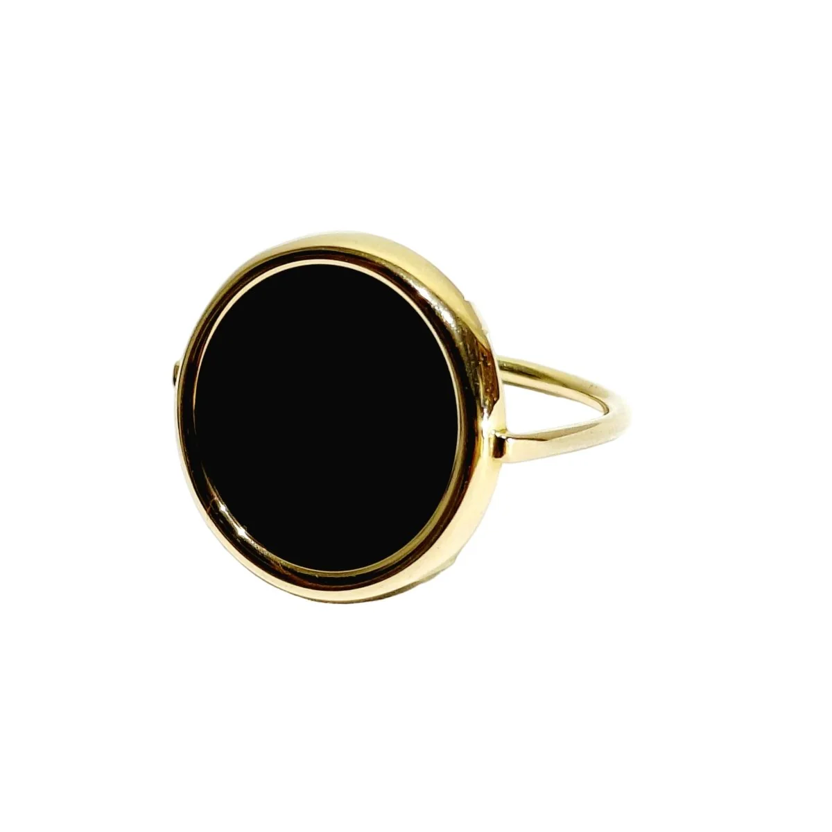 Bague GINETTE NY en or rose et onyx - Image 3