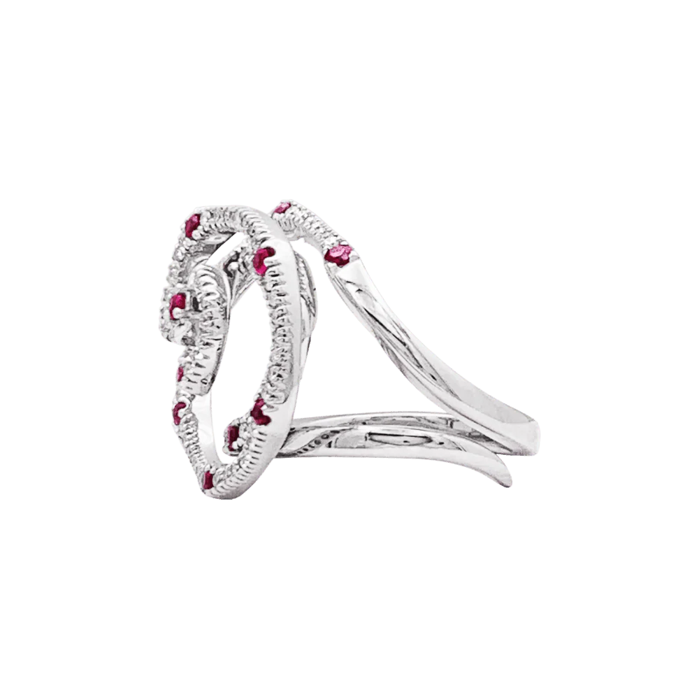 Bague GIOVANNI FERRARIS en or blanc, rubis et diamants - Image 3