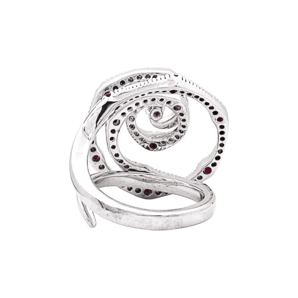 Bague GIOVANNI FERRARIS en or blanc, rubis et diamants - Image 4