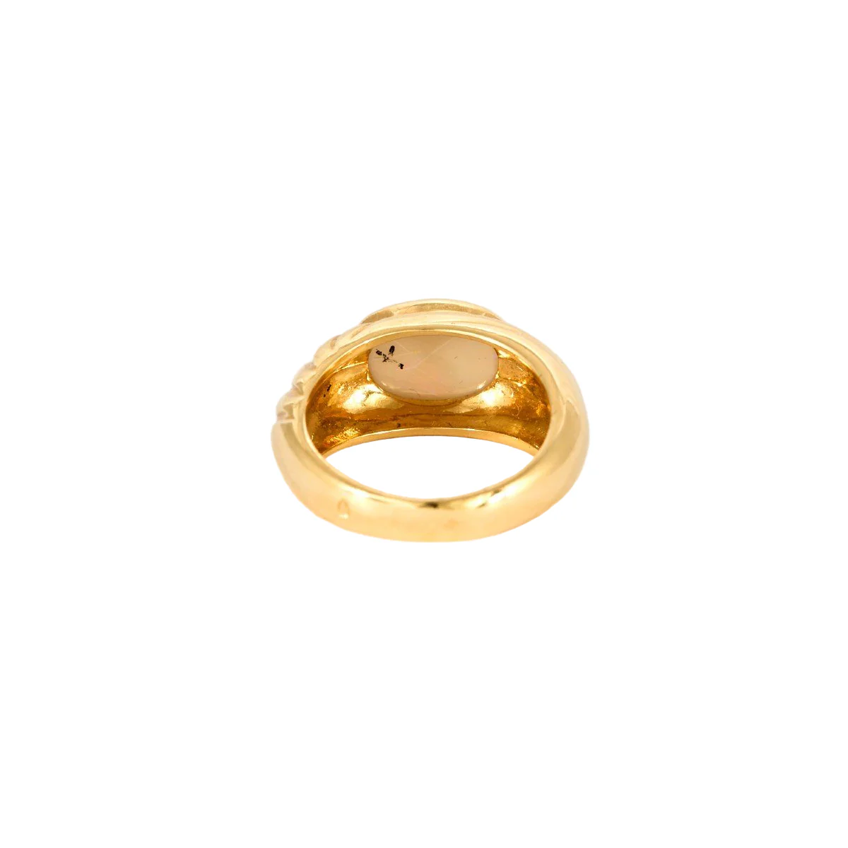 Bague Jonc en or jaune et opale - Image 4