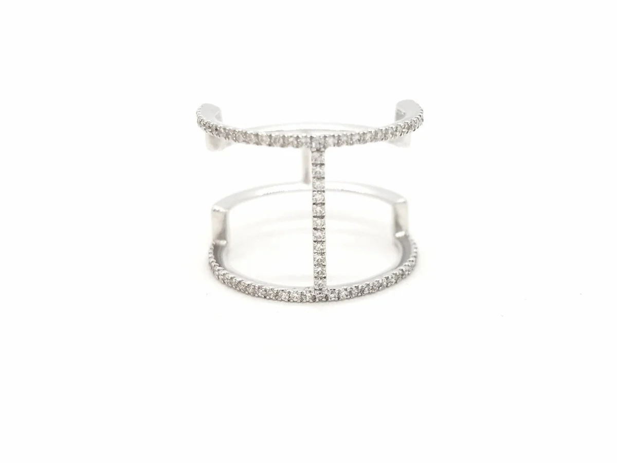 Bague Graphique Or blanc Diamant