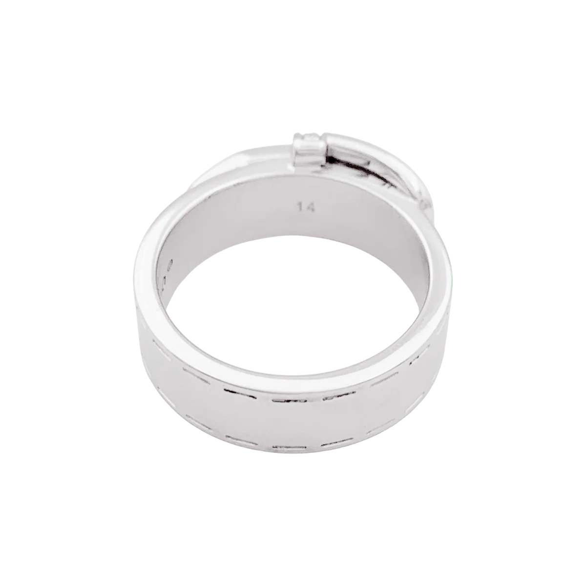 Bague GUCCI "Ceinture" en or blanc et diamants. - Image 4