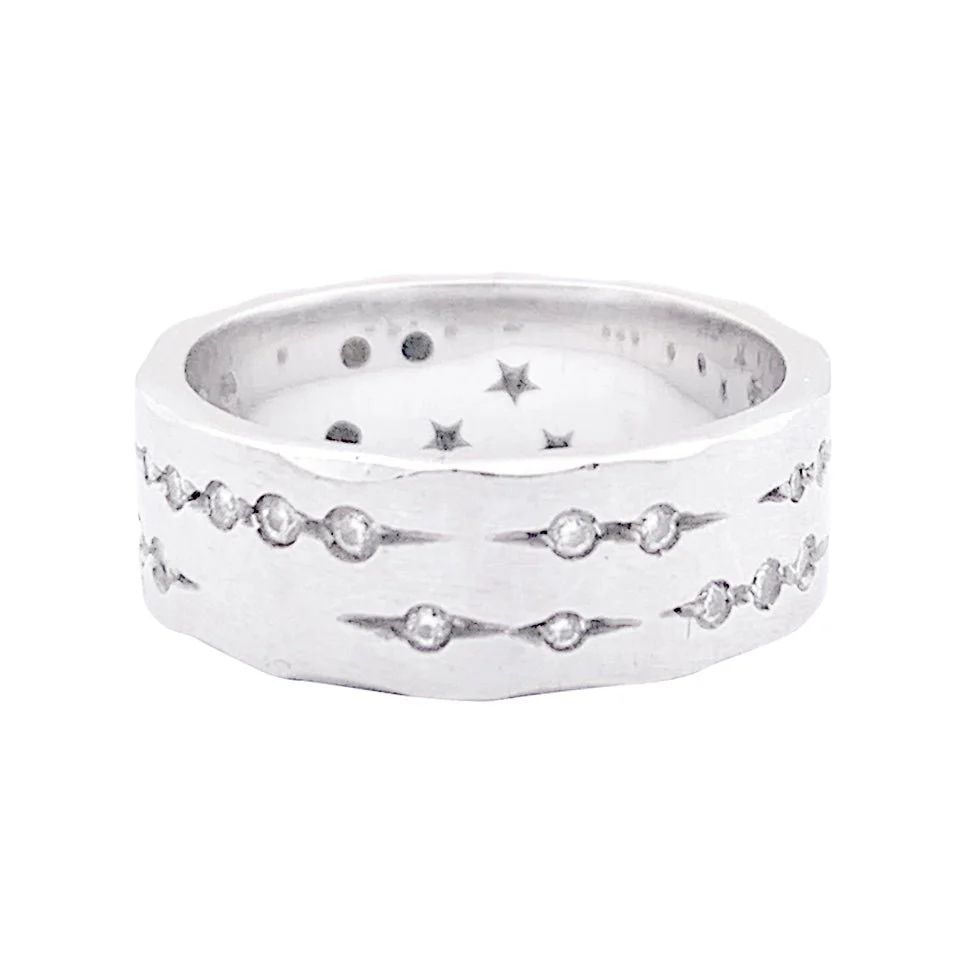 Bague Bandeau H.STERN "Code" en or blanc et diamants