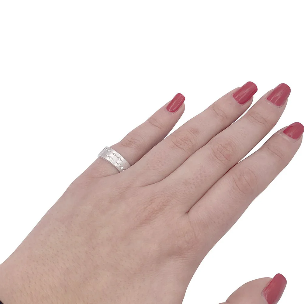 Bague Bandeau H.STERN "Code" en or blanc et diamants - Image 4