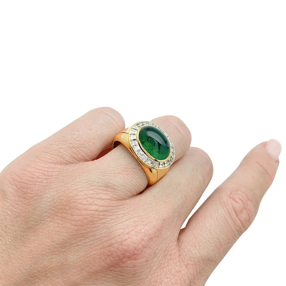 Bague Hammerman Brothers, émeraude, diamants - Image 2