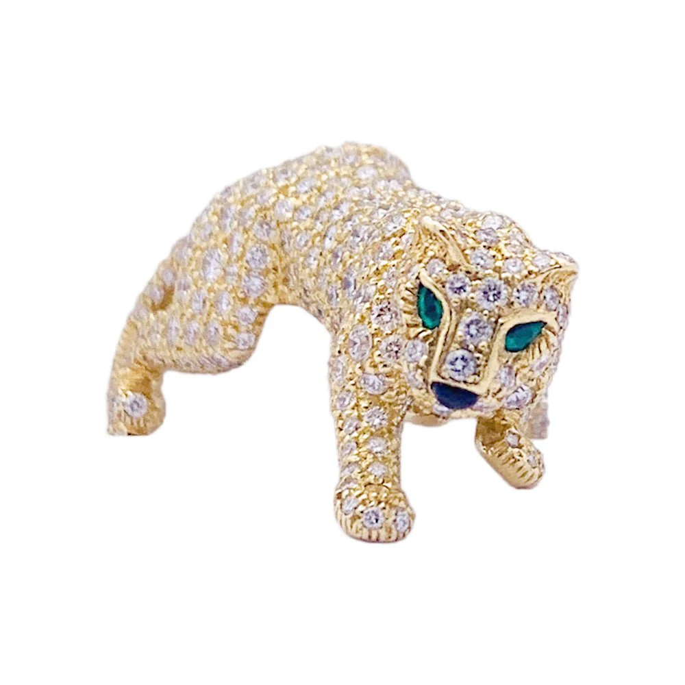 Bague CARTIER "Panthère de Cartier" en or jaune, émeraude, onyx et diamants - Image 5