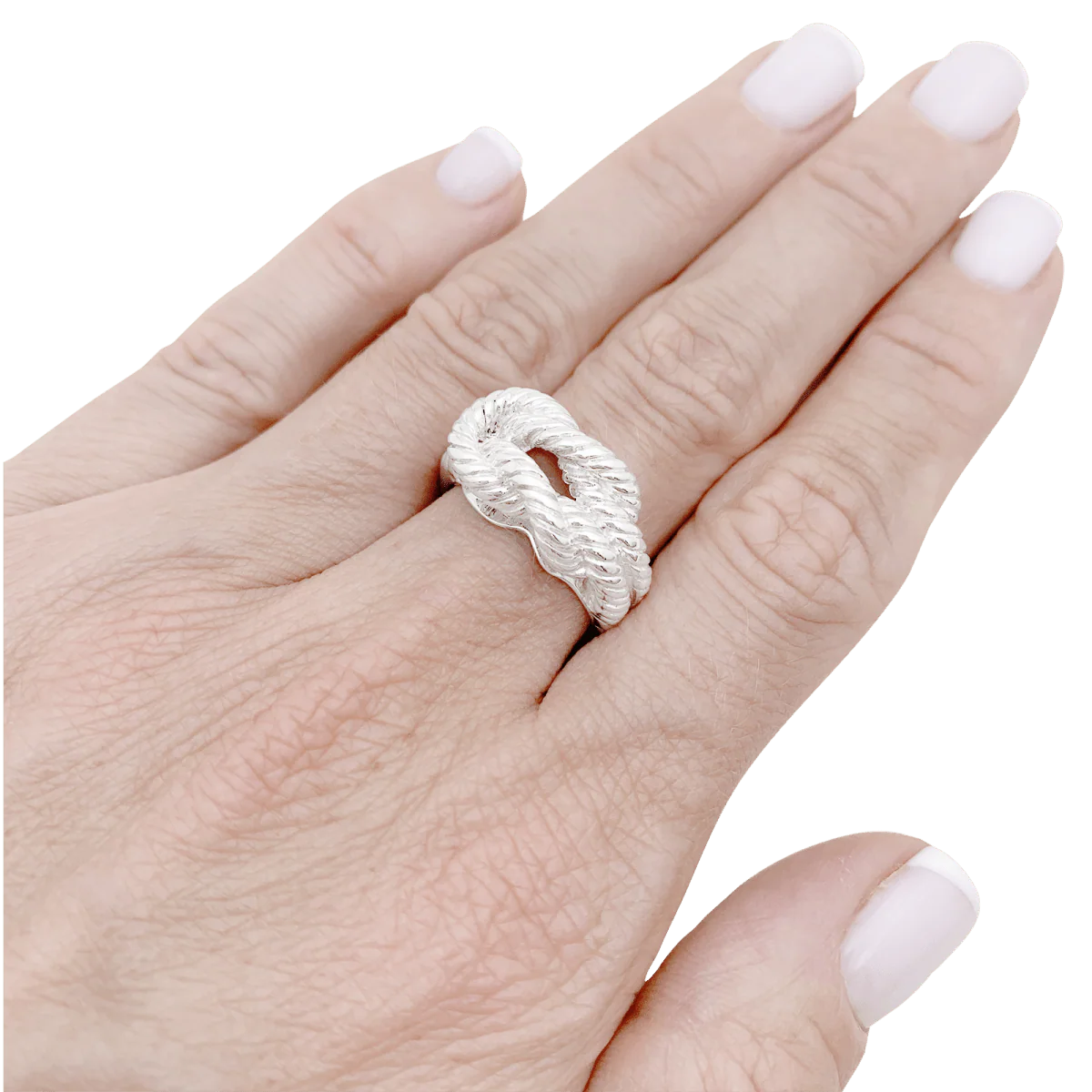 Bague HERMÈS "Audierne" en argent - Image 2