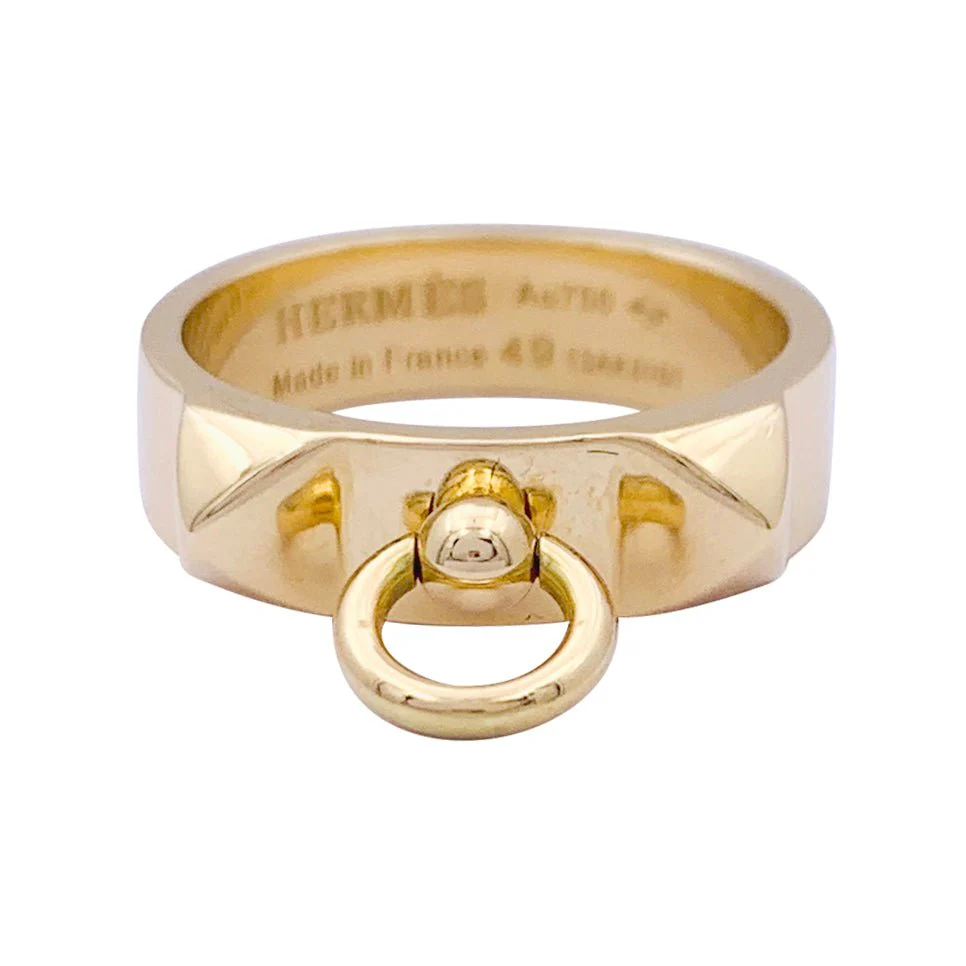 Bague HERMÈS, "Collier de chien", or jaune.