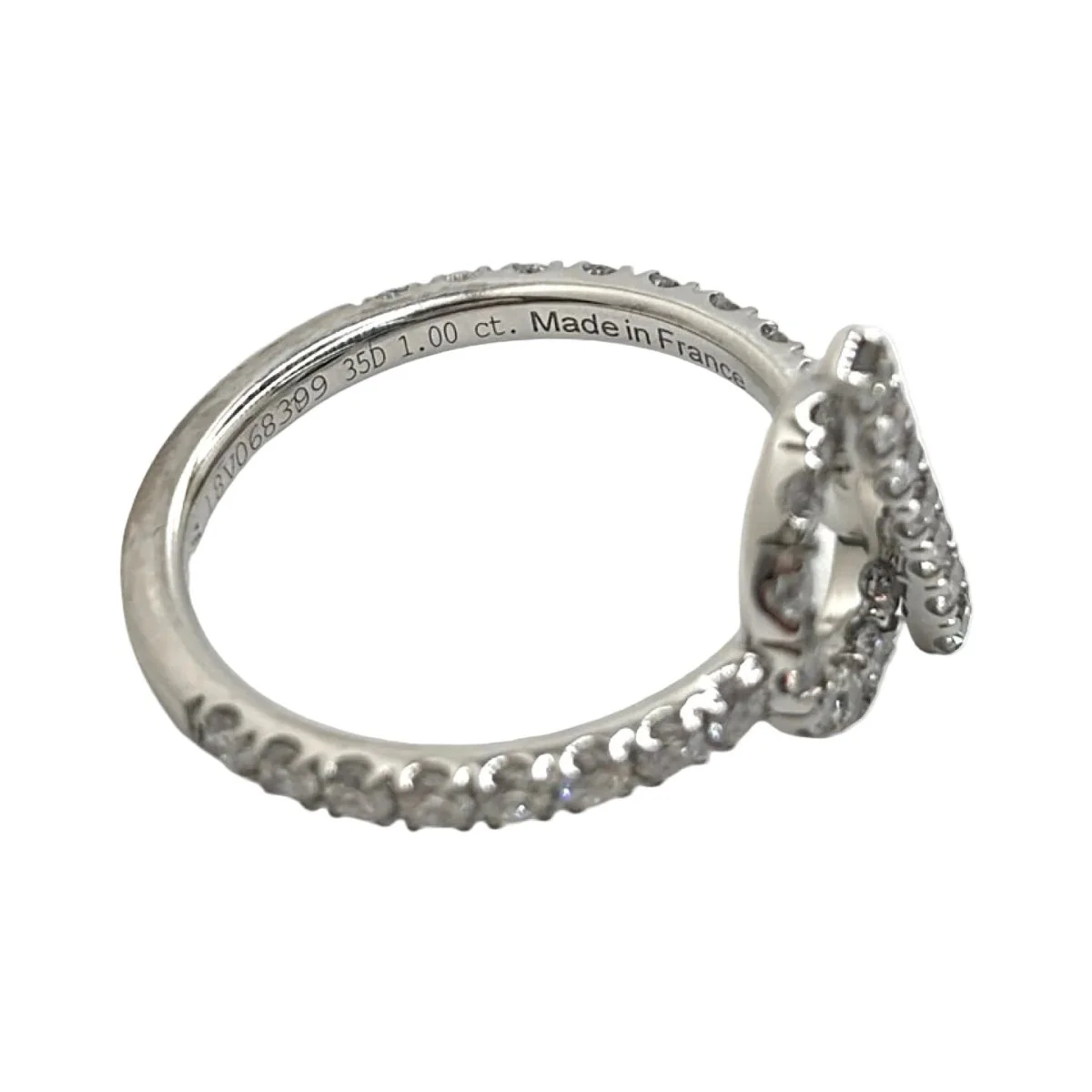 Bague Pavée HERMÈS "Finesse" en or blanc et diamants - Image 12