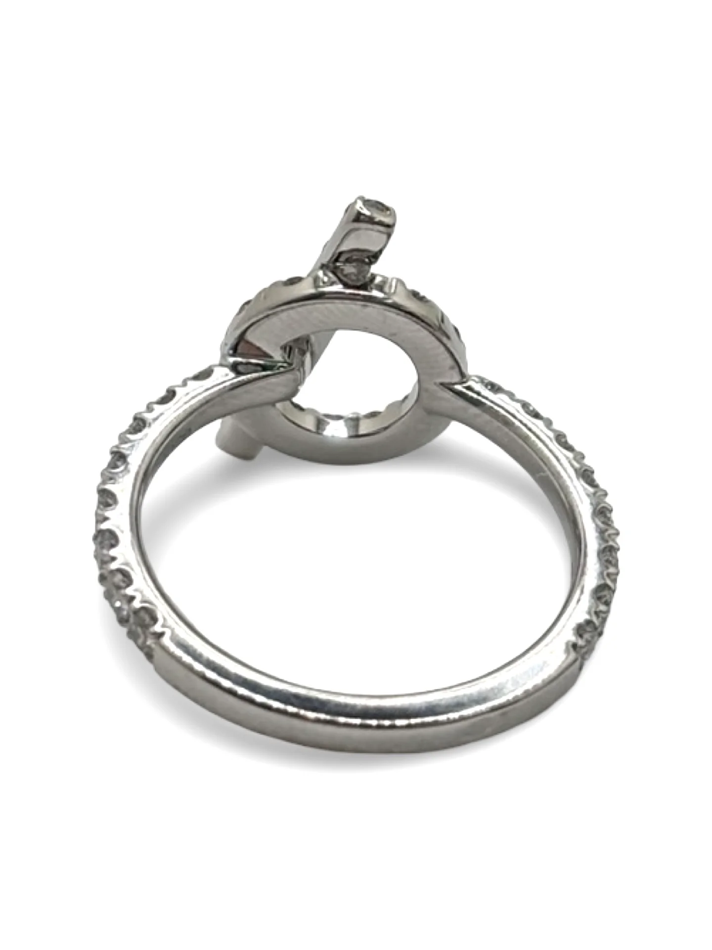 Bague Pavée HERMÈS "Finesse" en or blanc et diamants - Image 5