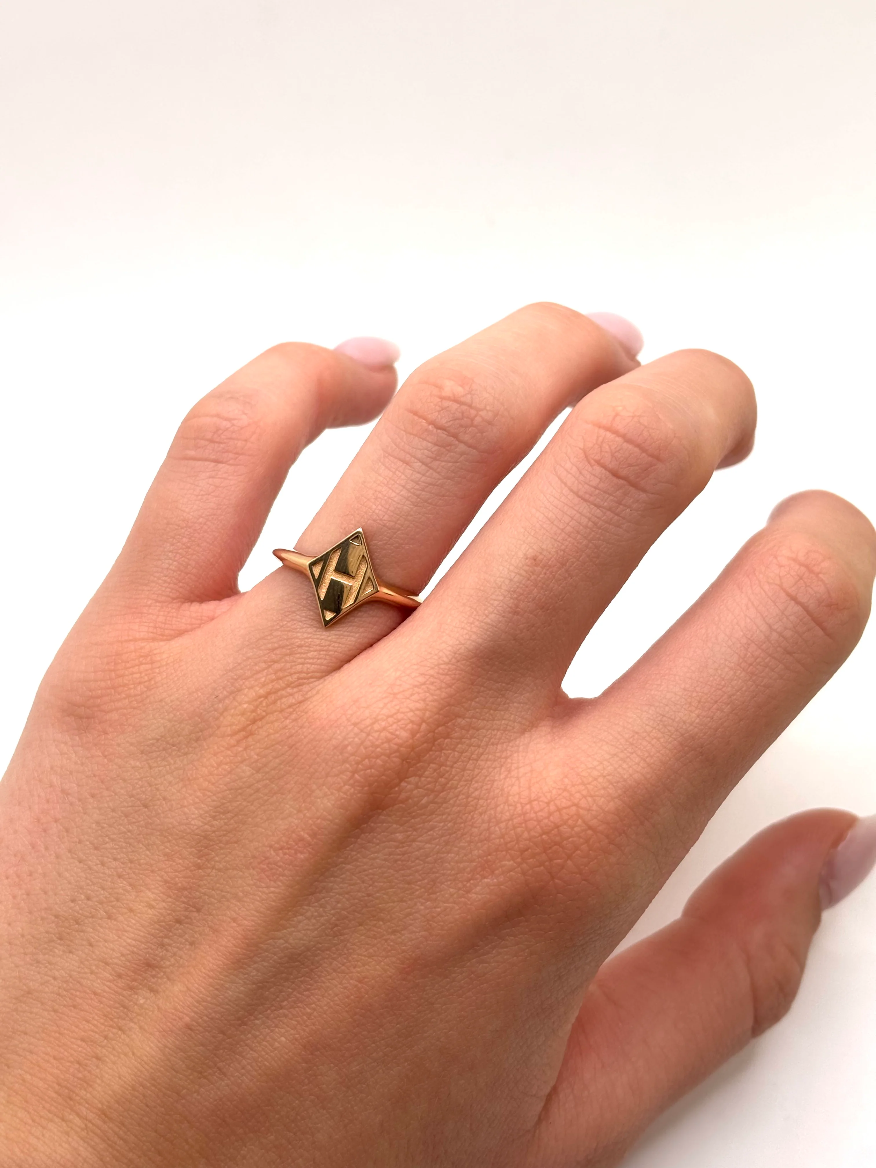 Bague Jonc HERMES "Gambade" or rose - Image 2