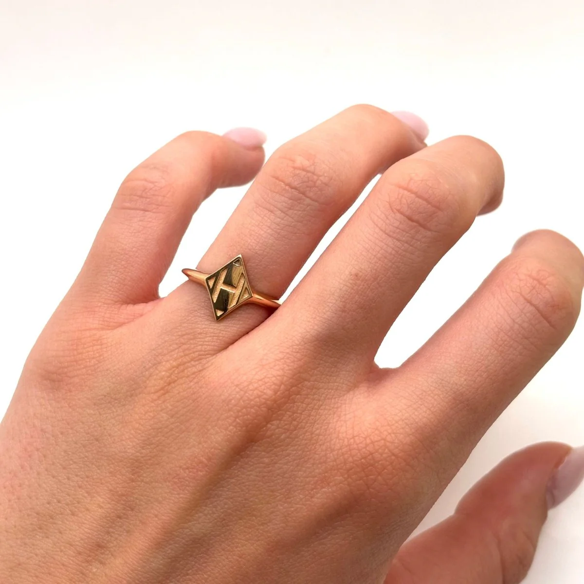 Bague Jonc HERMES "Gambade" or rose - Image 7