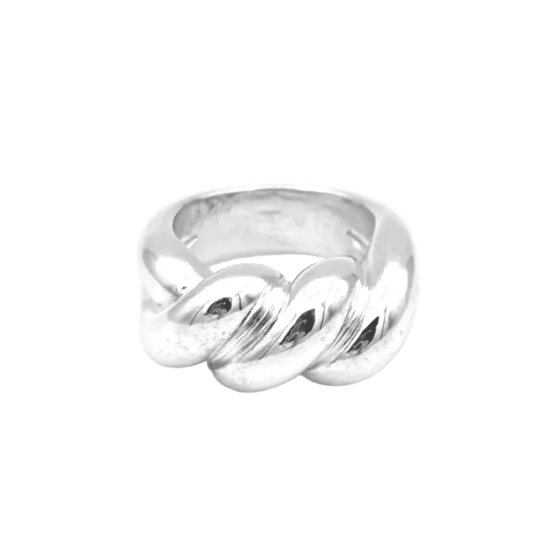 Bague Jonc HERMÈS "Torsades" en argent - Image 2