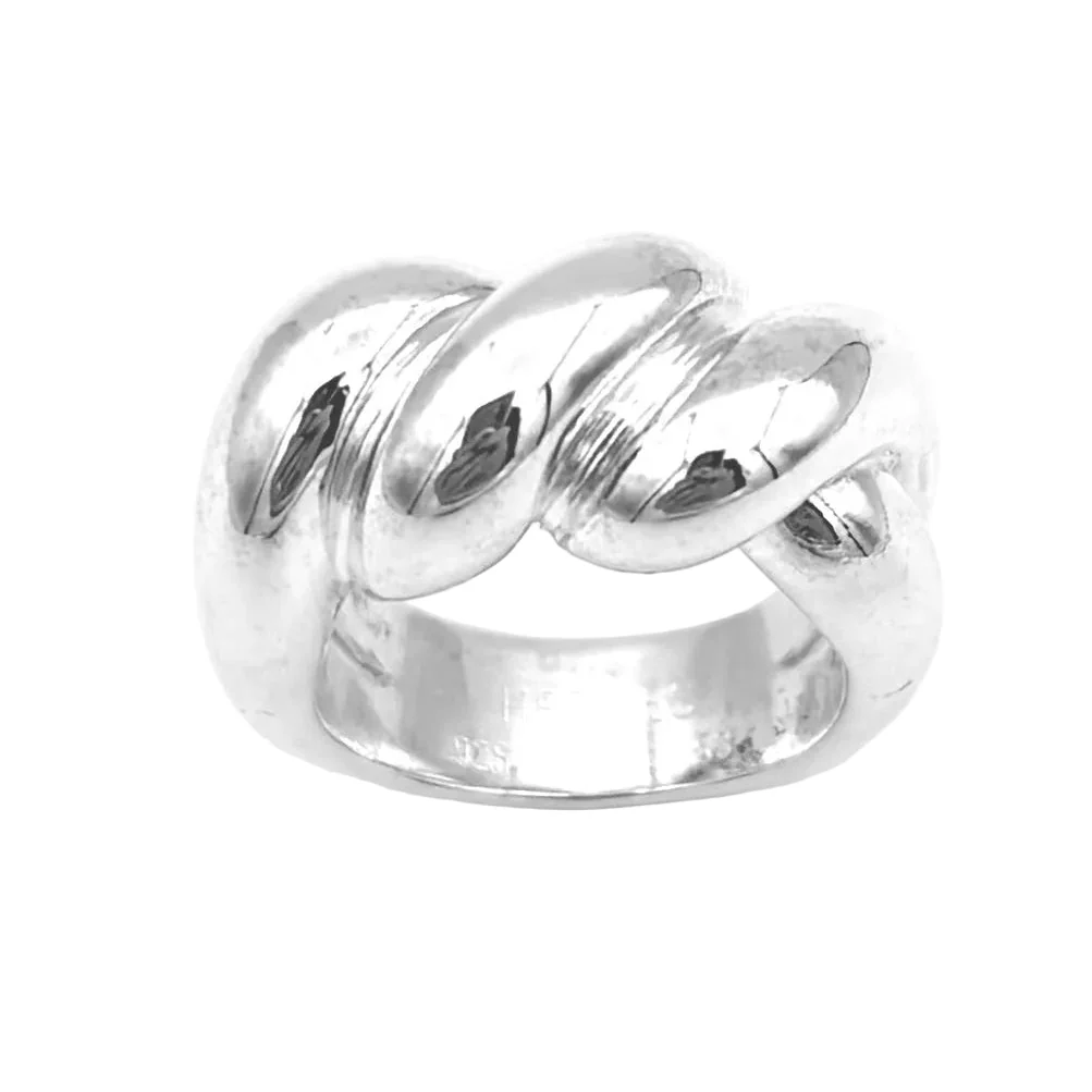 Bague Jonc HERMÈS "Torsades" en argent - Image 3