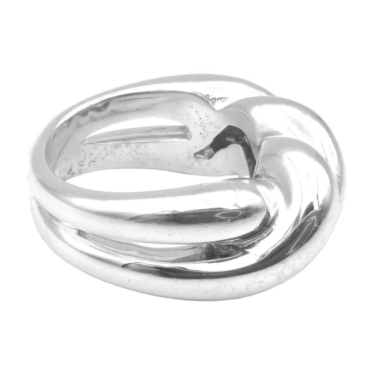 Bague Jonc HERMÈS "Torsades" en argent - Image 6