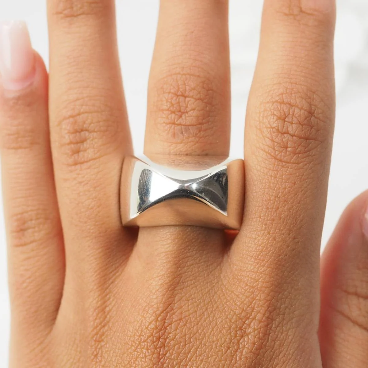 Bague HERMÈS "Palmyre" en argent - Image 2