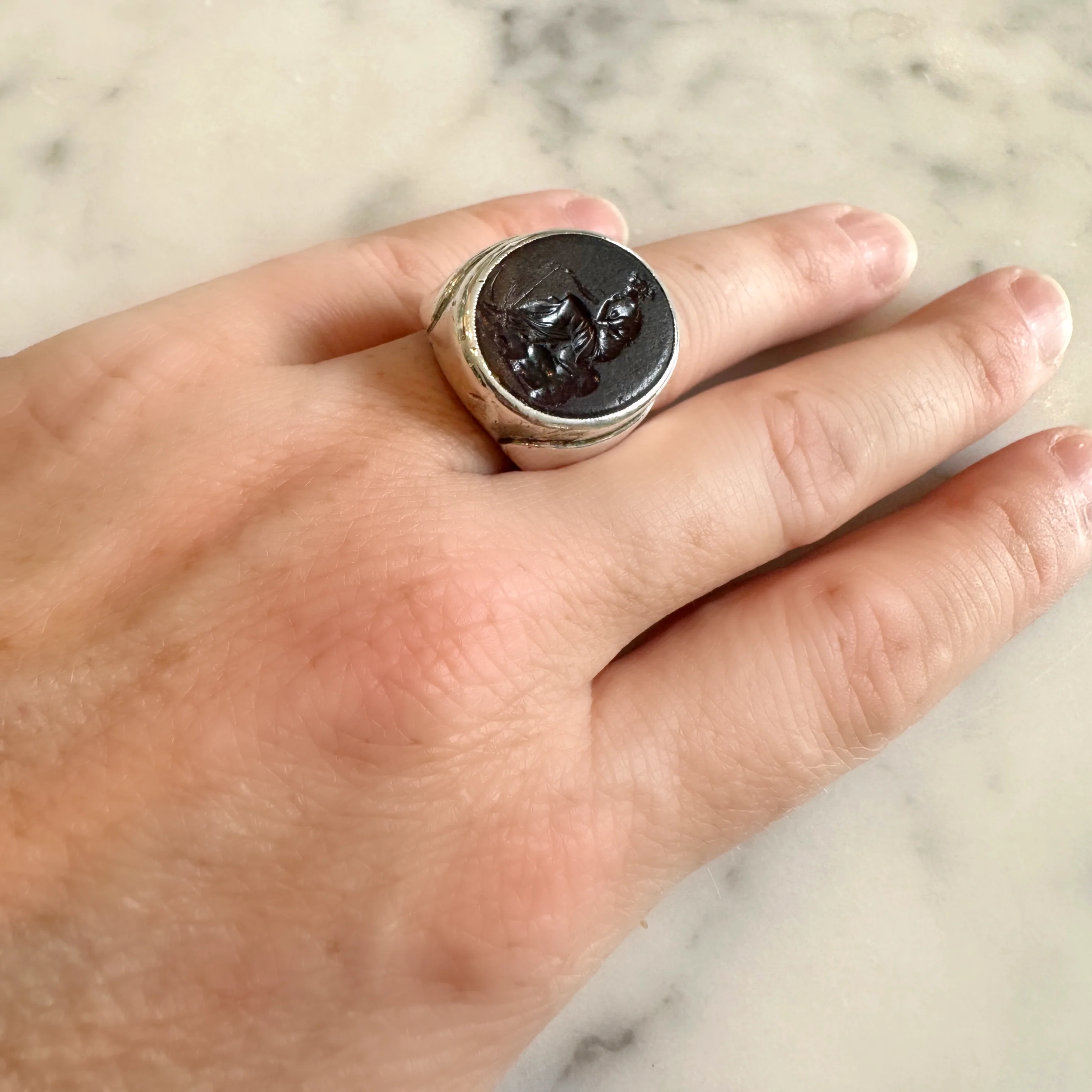 Bague intaille en argent - Image 3