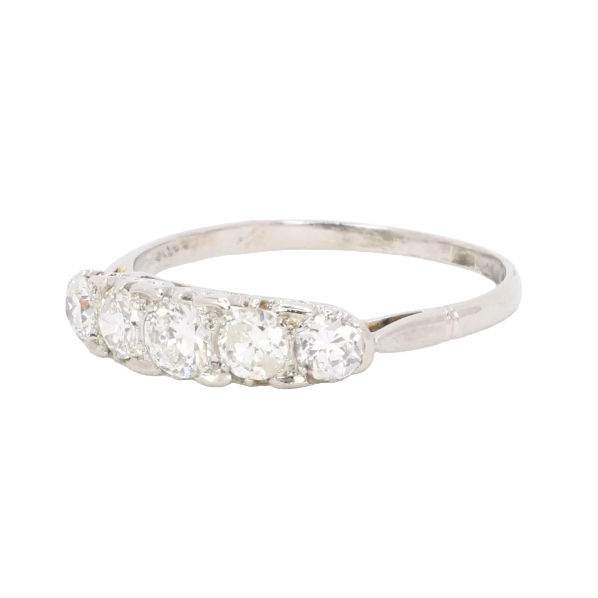 Bague Jarretière en platine et diamant - Image 3