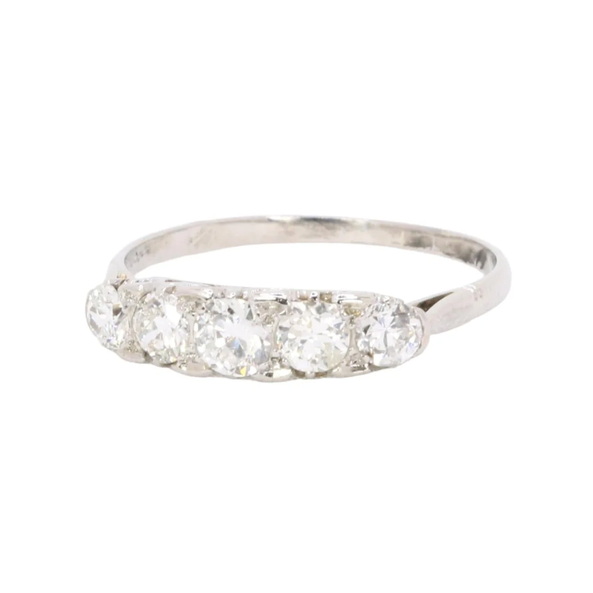 Bague Jarretière en platine et diamant - Image 4