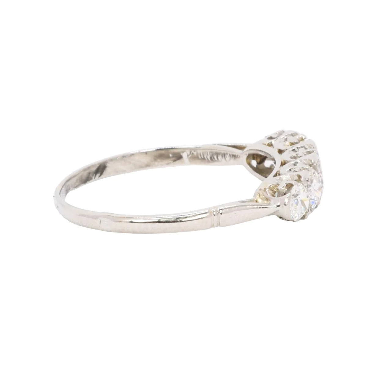 Bague Jarretière en platine et diamant - Image 7
