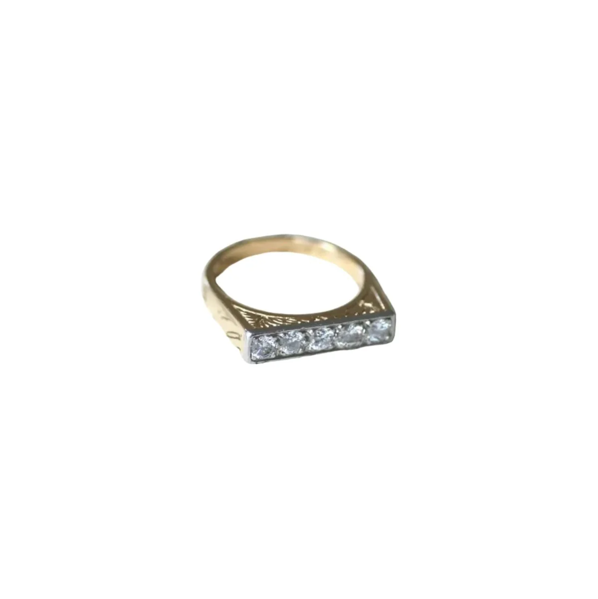 Bague en or jaune et diamants - Image 6