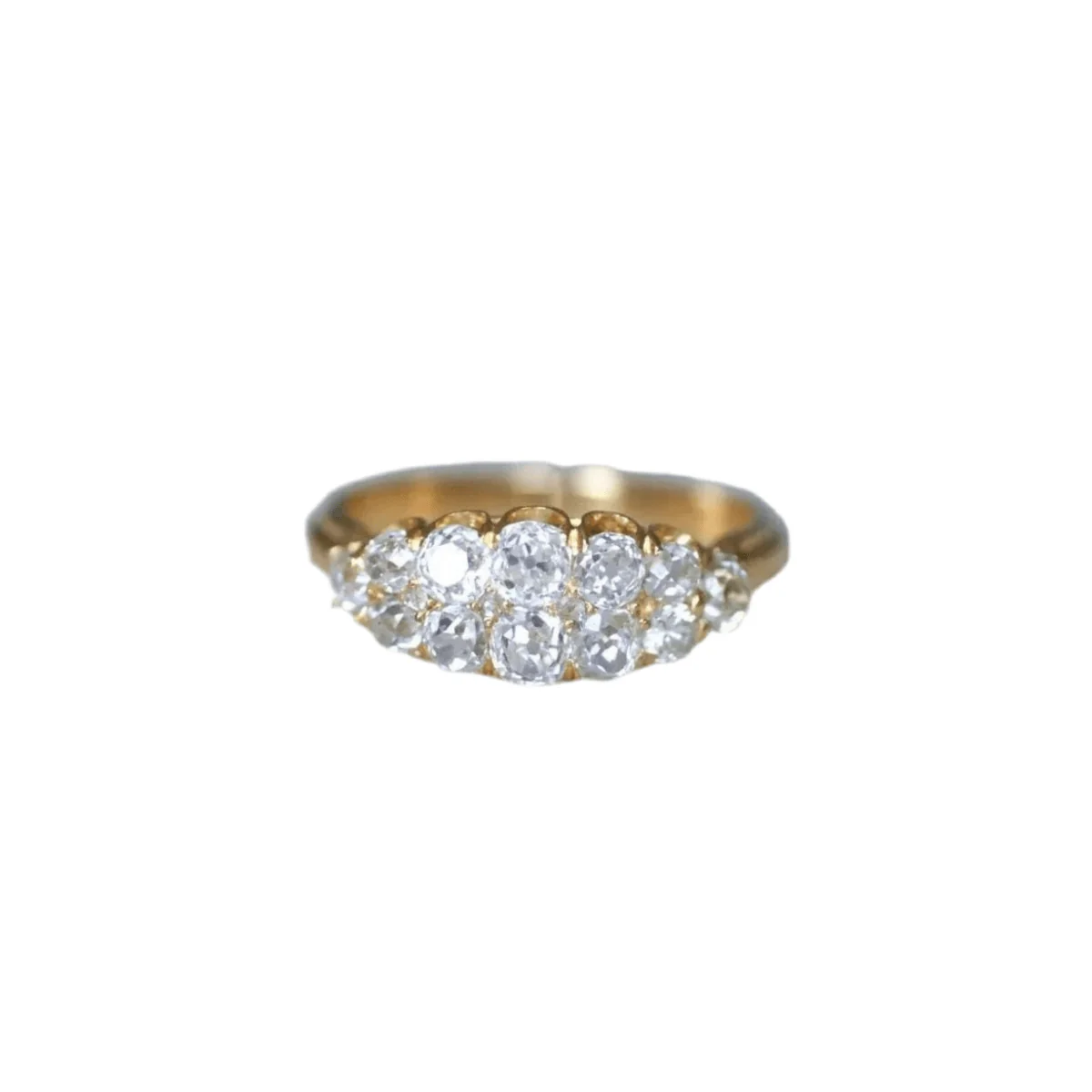 Bague Bandeau en or jaune et diamants