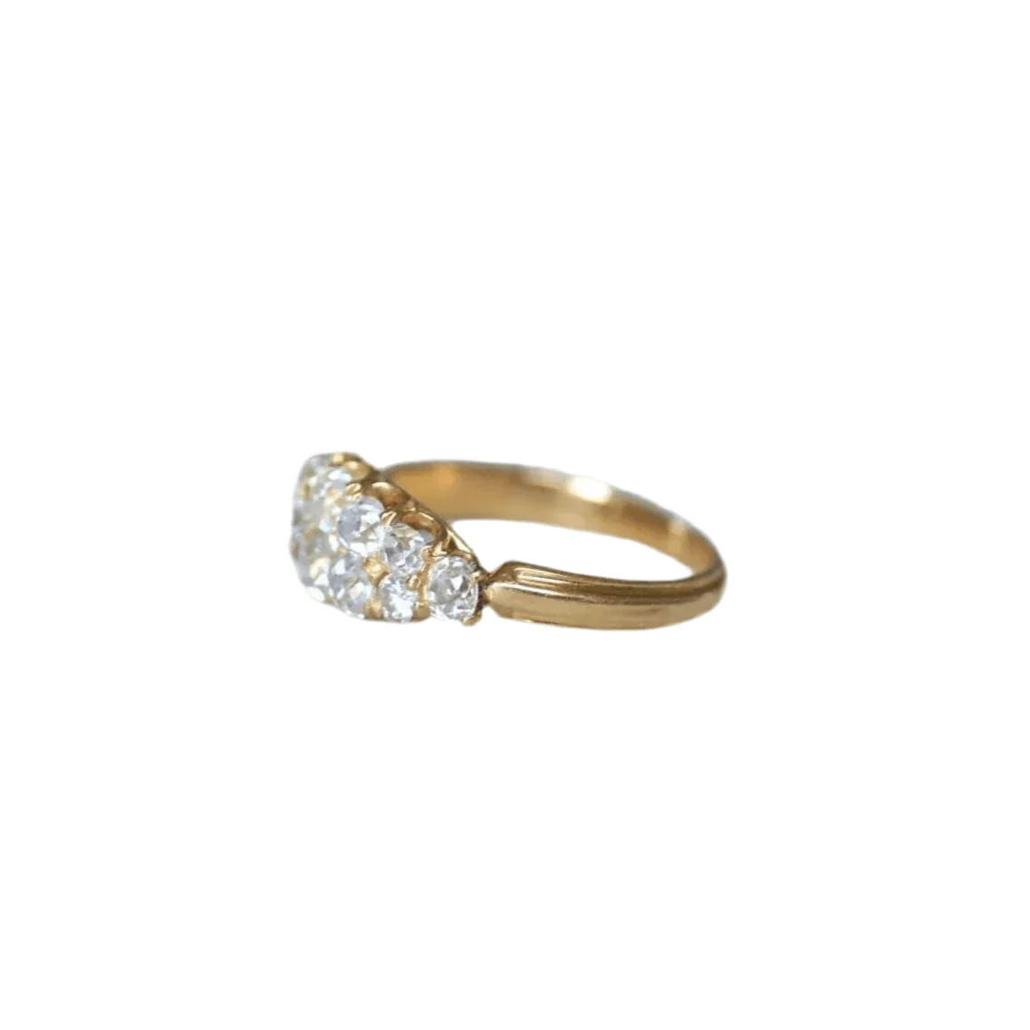Bague Bandeau en or jaune et diamants - Image 2