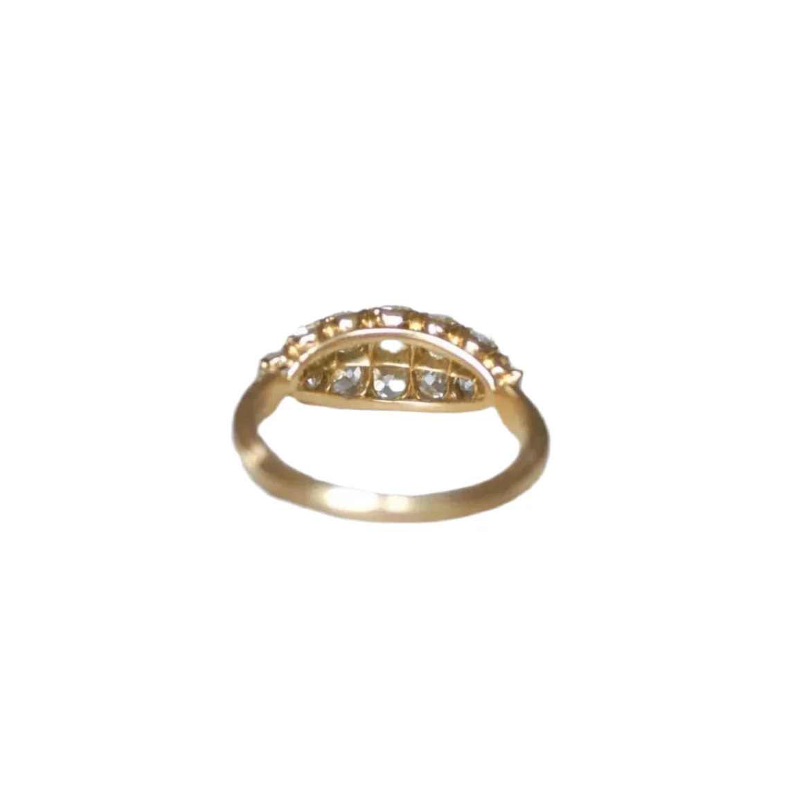 Bague Bandeau en or jaune et diamants - Image 4