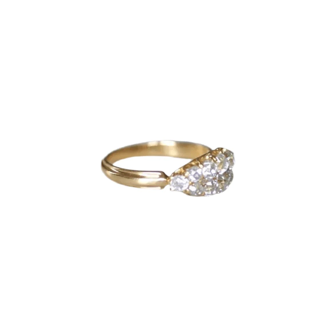Bague Bandeau en or jaune et diamants - Image 5