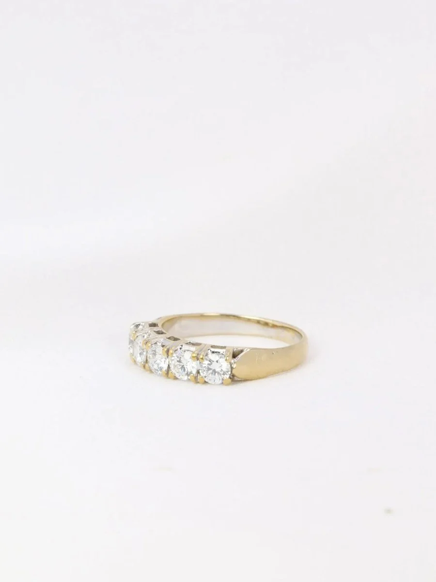 Bague jarretière en or blanc et diamants 0,75 ct - Image 3