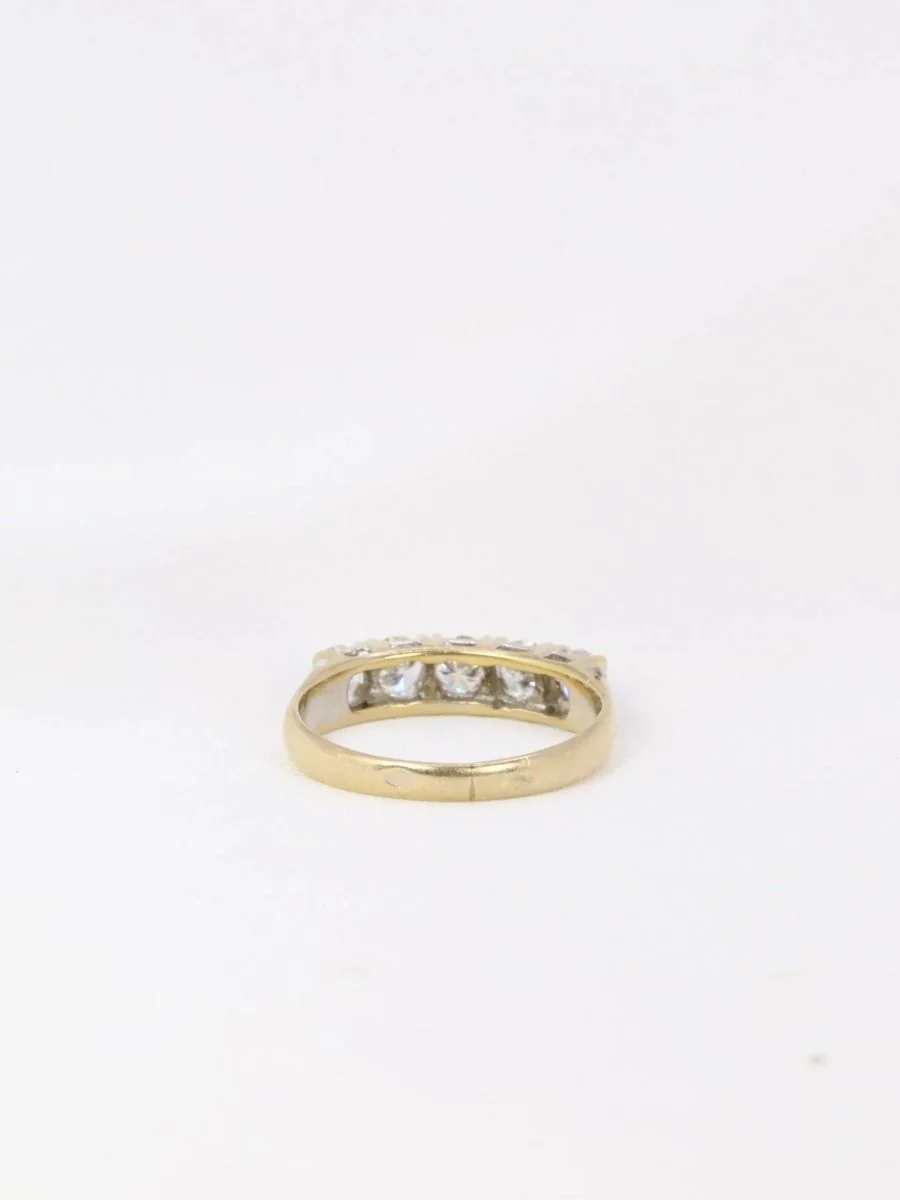 Bague jarretière en or blanc et diamants 0,75 ct - Image 5