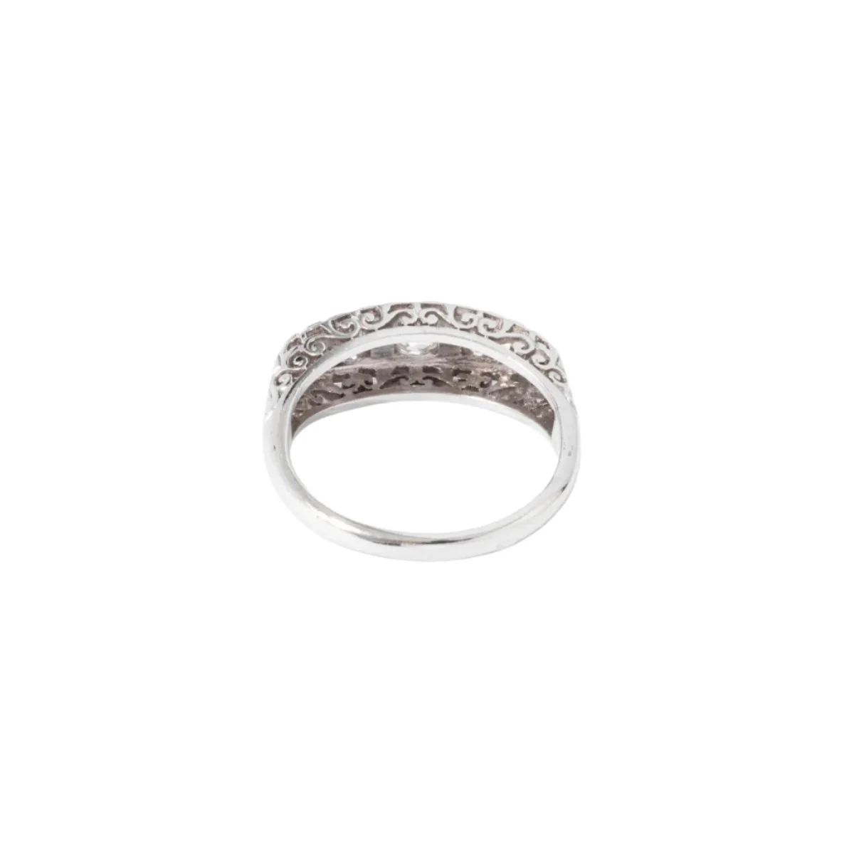 Bague jarretière en platine ornée de diamants - Image 3