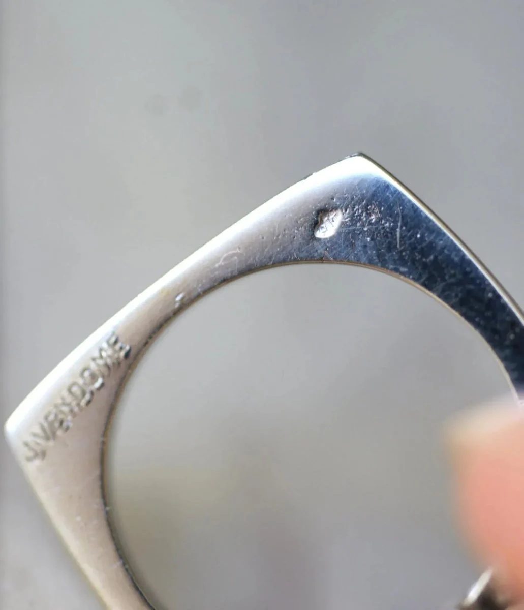 Bague Jean Vendôme Diamants et Emeraudes sur Or Blanc - Image 8