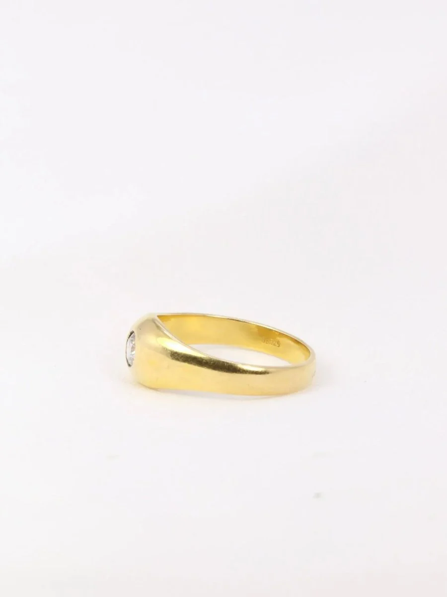 Bague jonc anglais en or et diamant 0,15ct - Image 4