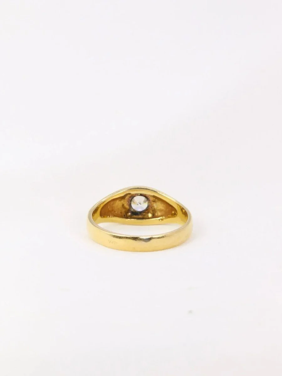 Bague jonc anglais en or et diamant 0,15ct - Image 5