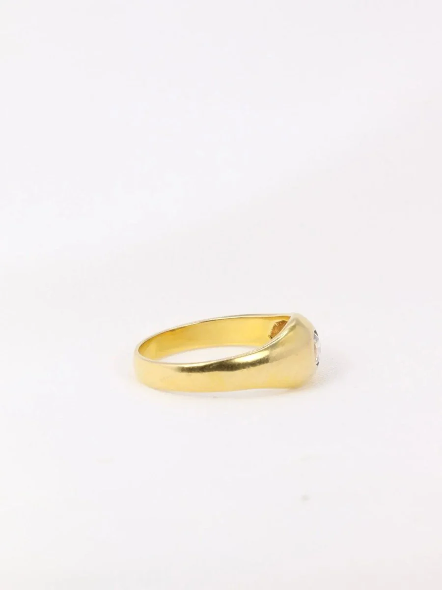 Bague jonc anglais en or et diamant 0,15ct - Image 6